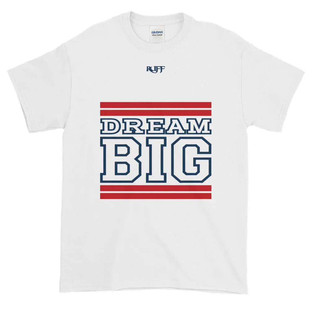 White Red and Navy Blue Short-Sleeve T-Shirt