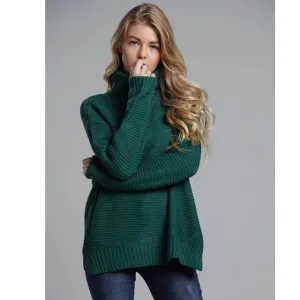 Winter Sweater Knitwear Women's Turtleneck Sweater Pullover Turtle Neck