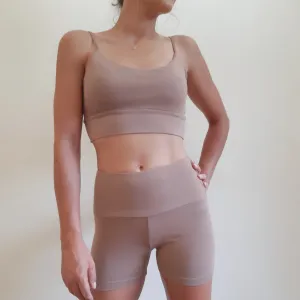 Women Short・Long Leggings / Brown