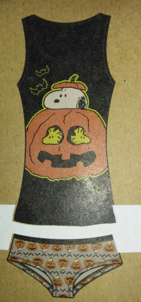 Women's 2 - PC Cami & Panty Set Snoopy Halloween