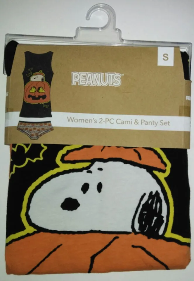 Women's 2 - PC Cami & Panty Set Snoopy Halloween