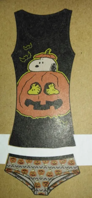 Women's 2 - PC Cami & Panty Set Snoopy Halloween