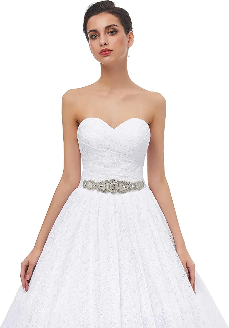 Women's Ball Gown Lace Bridal Wedding Dresses