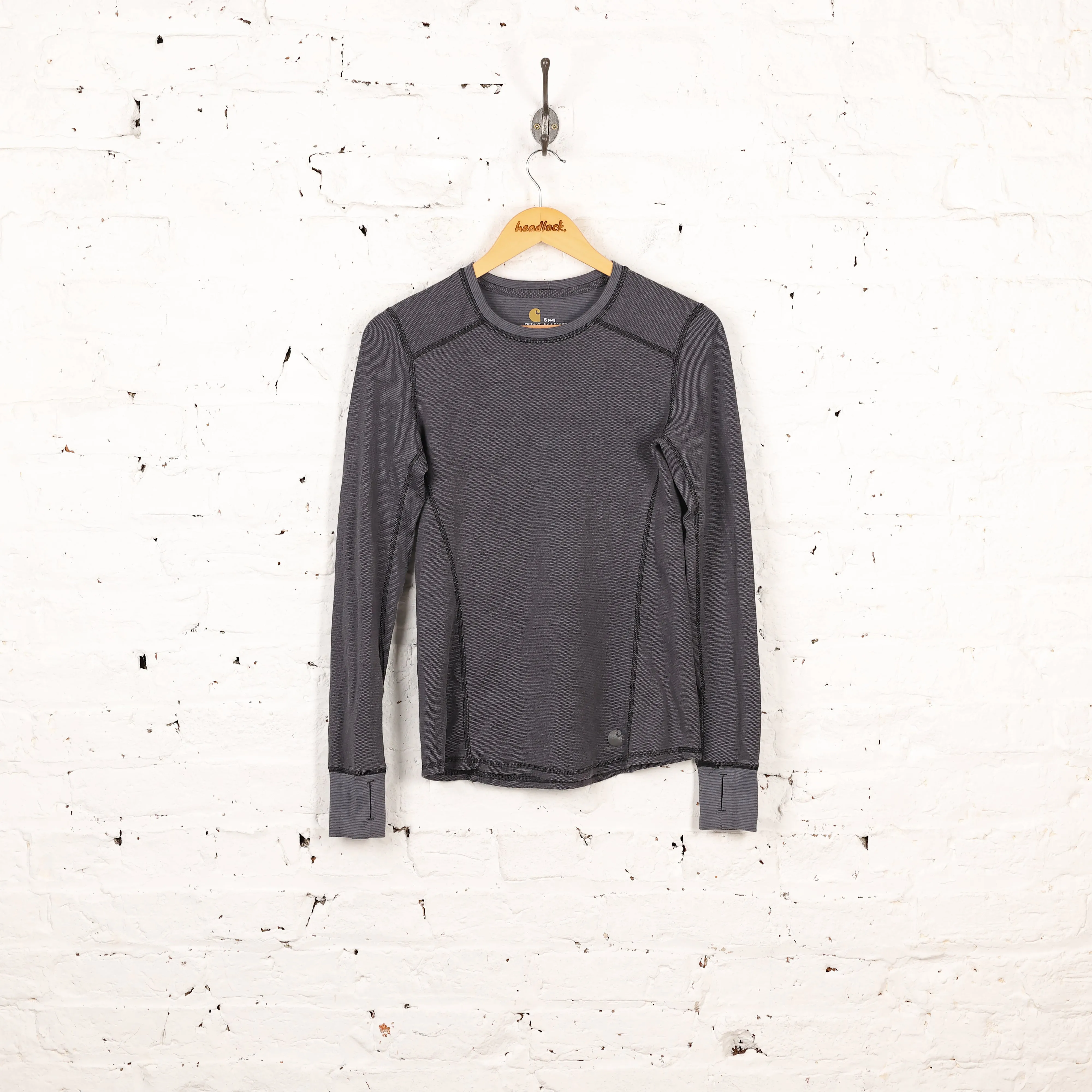 Womens Carhartt Long Sleeve T Shirt - Grey - Women's S