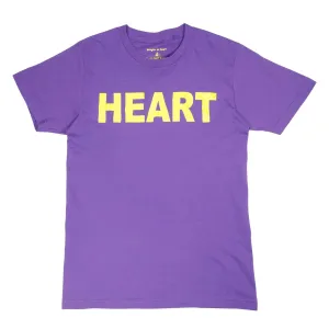 Women's - Heart Purple and Gold Crew Neck T-Shirt