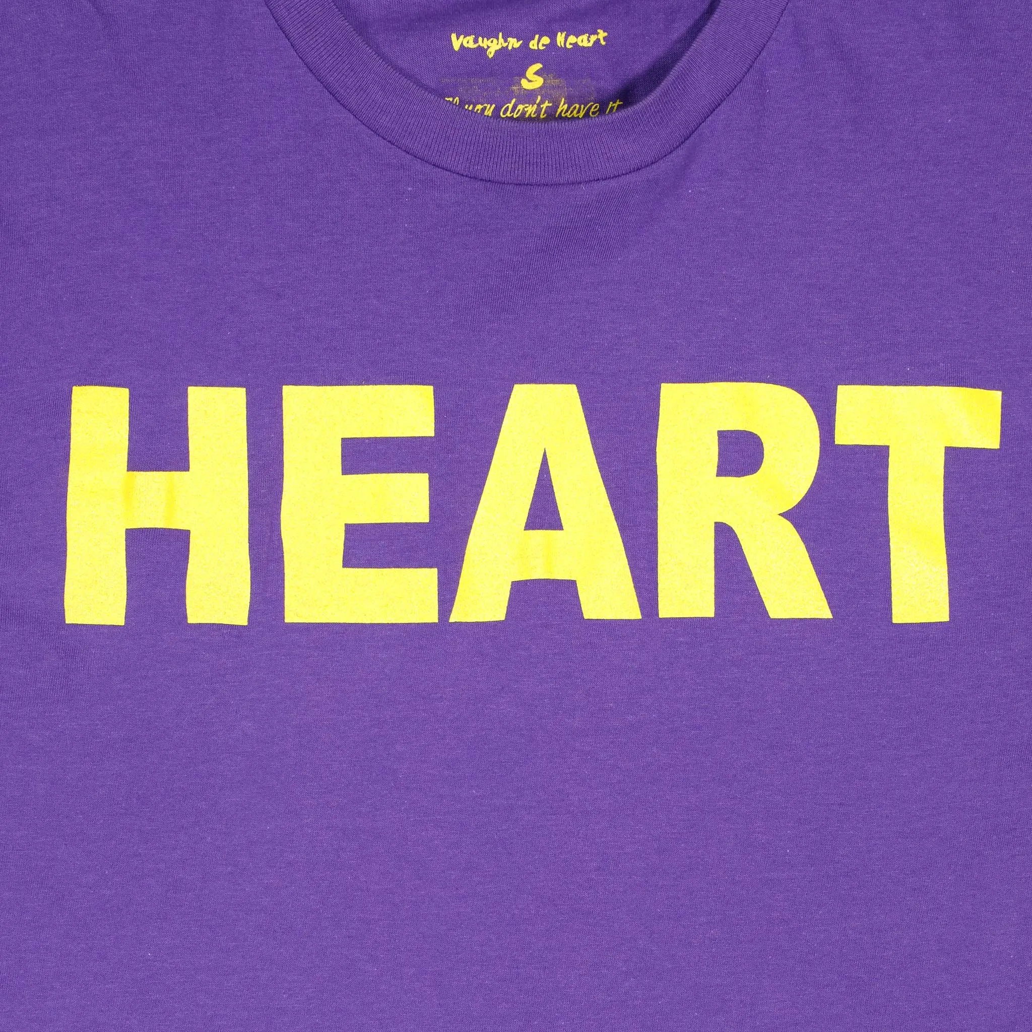 Women's - Heart Purple and Gold Crew Neck T-Shirt