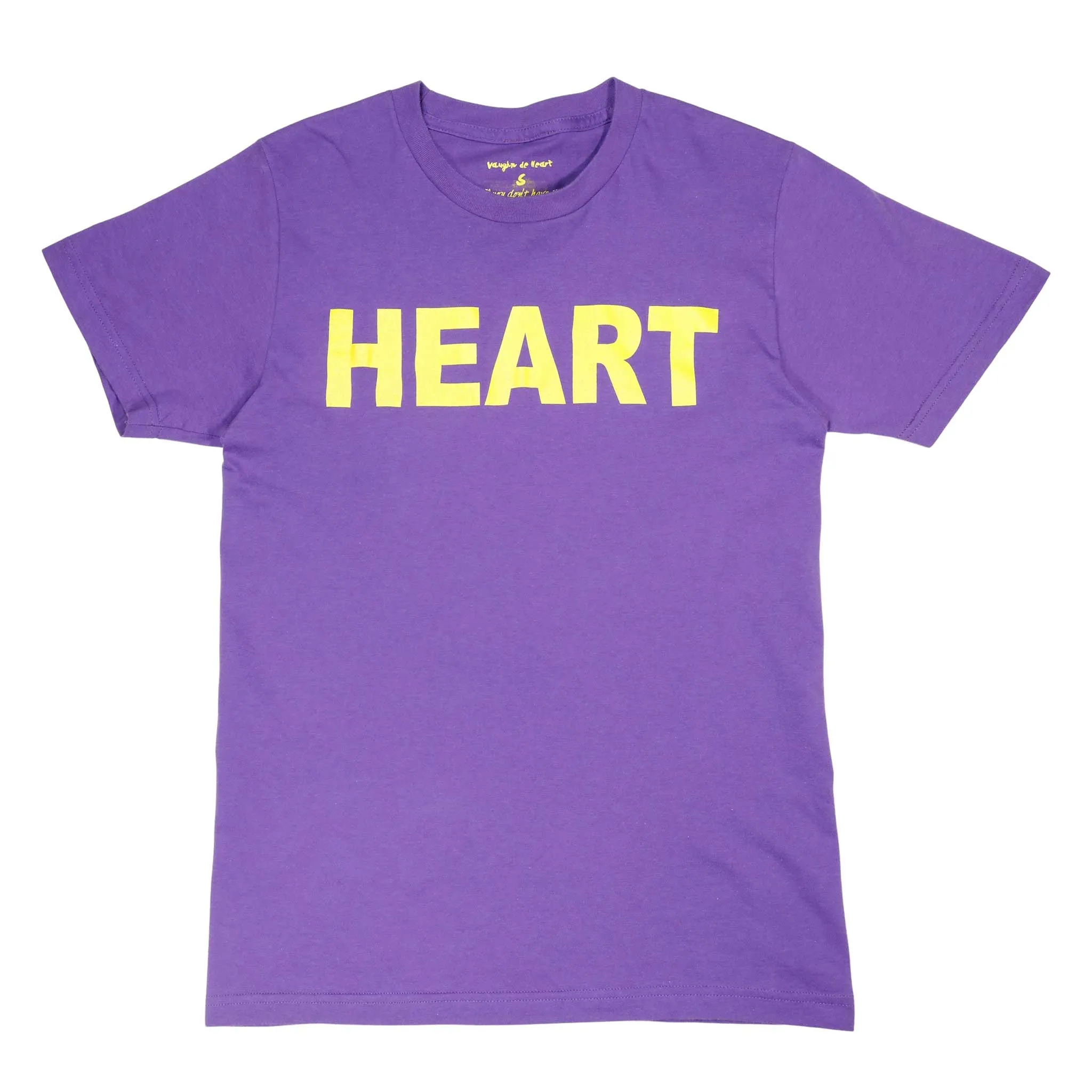 Women's - Heart Purple and Gold Crew Neck T-Shirt