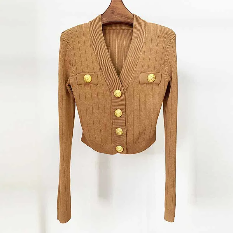 Women's Knitwear V Neck Tops Long Sleeves Cardigan Black, White, Khaki