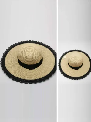 WOMEN'S LACE TRIM SUN HATS