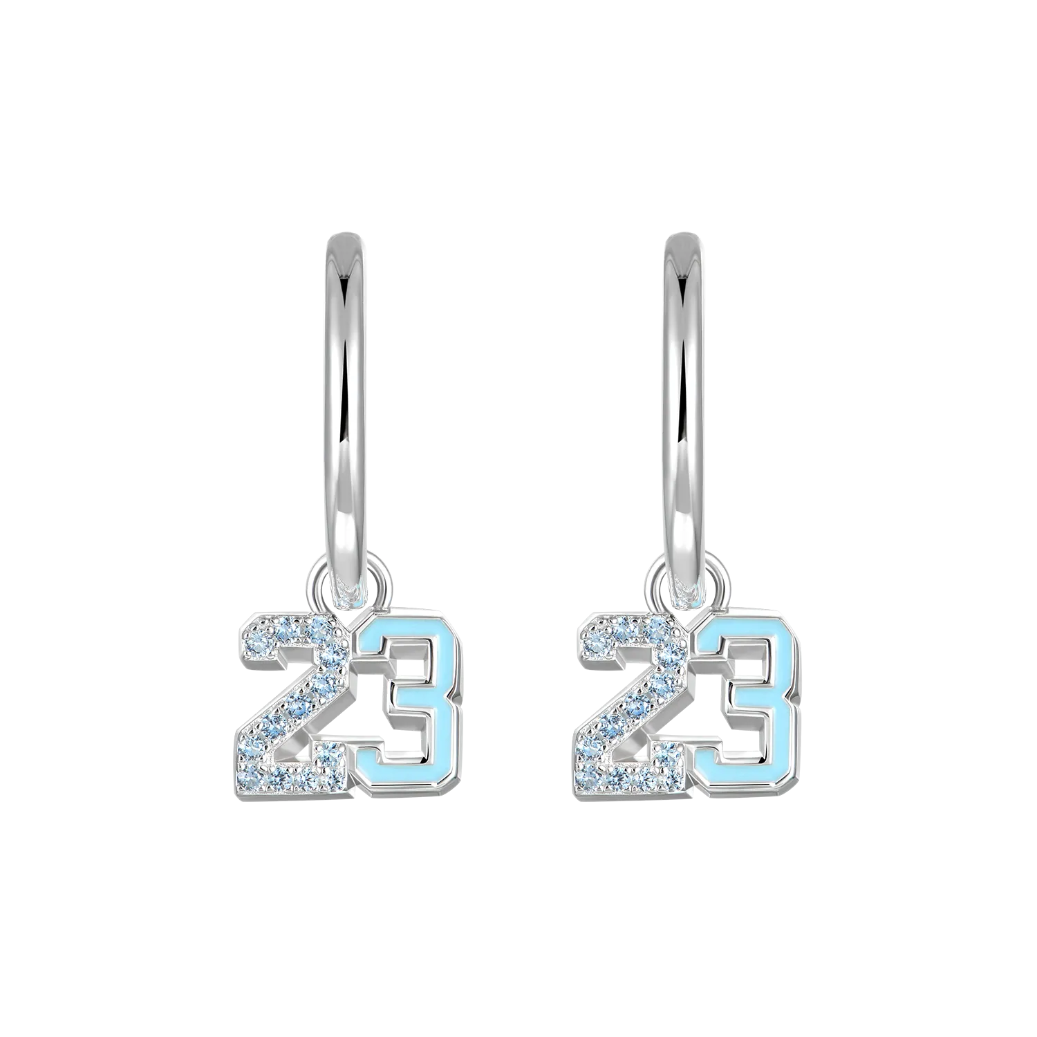 Women's Number 23 Dangly Earring
