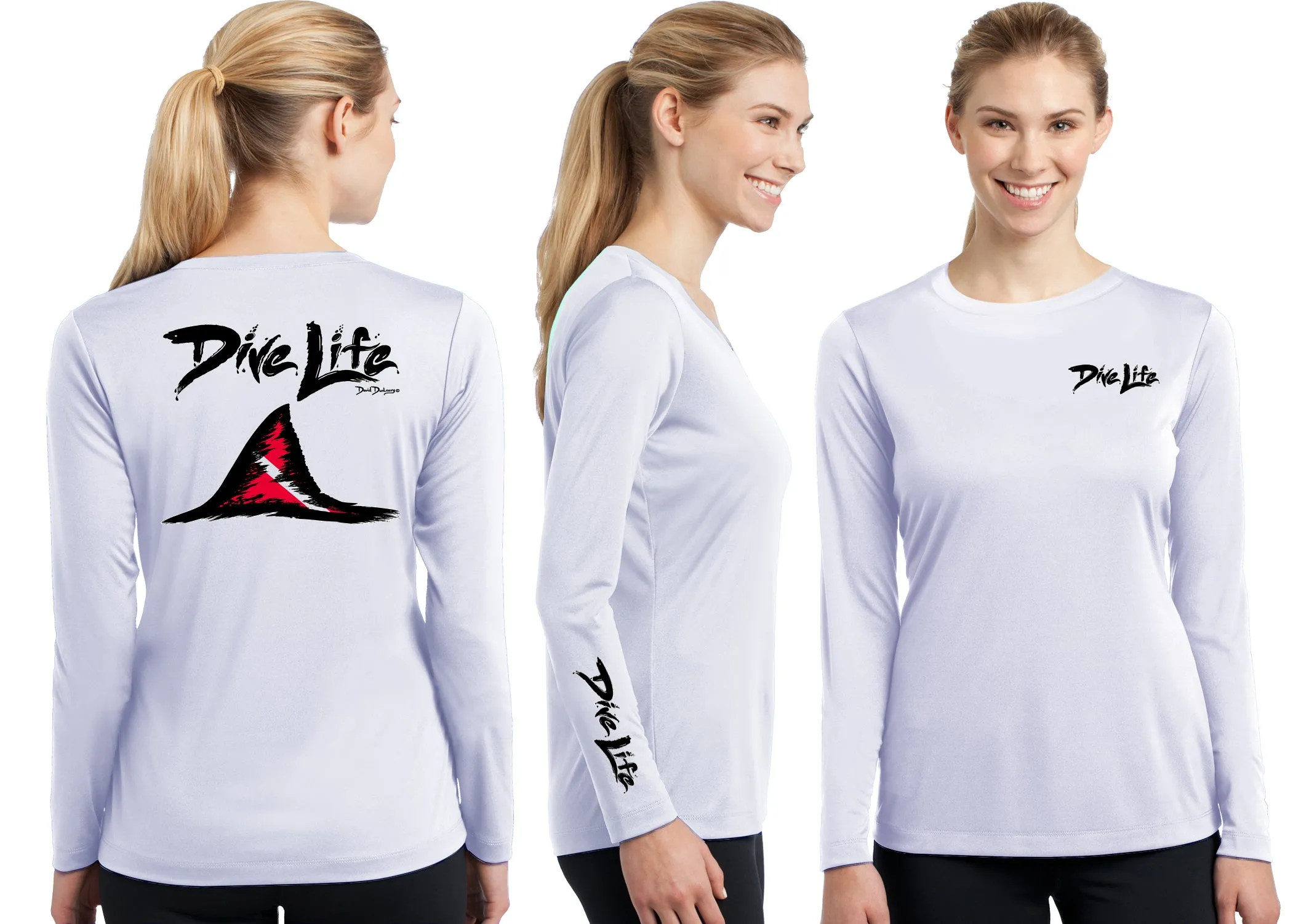 Women’s Performance Dive Life Shark Fin Long Sleeve