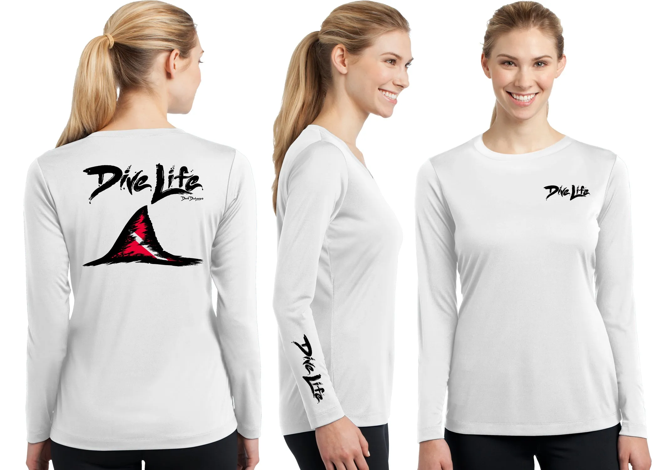Women’s Performance Dive Life Shark Fin Long Sleeve