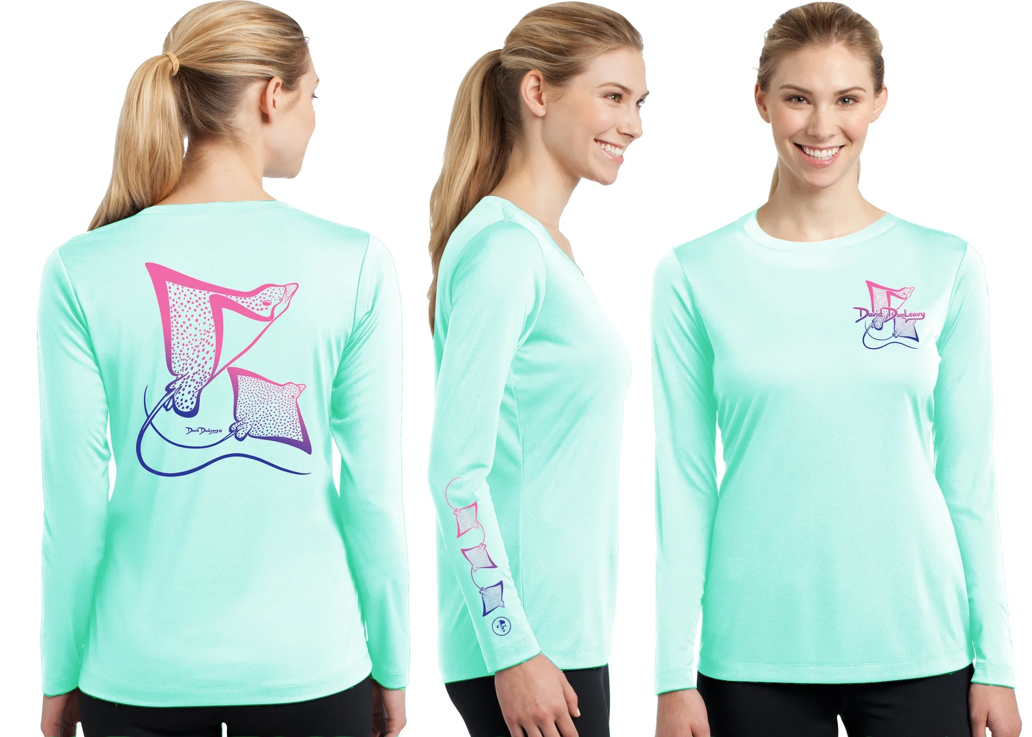 Women’s Performance Spotted Eagle Rays Deco Long Sleeve