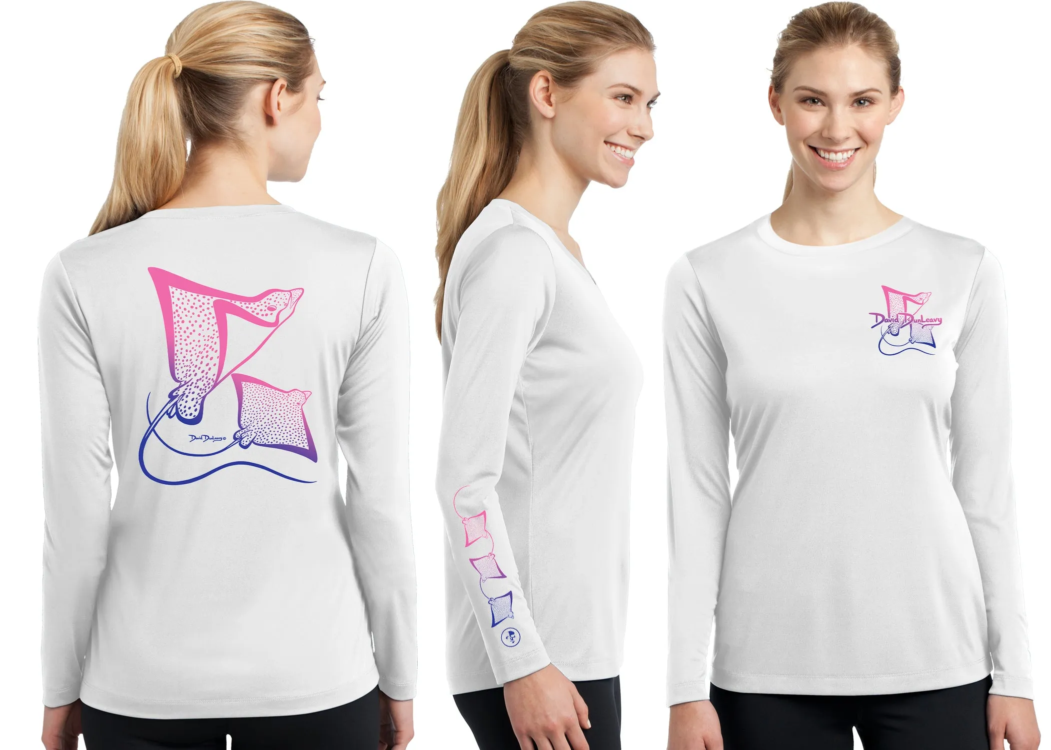 Women’s Performance Spotted Eagle Rays Deco Long Sleeve