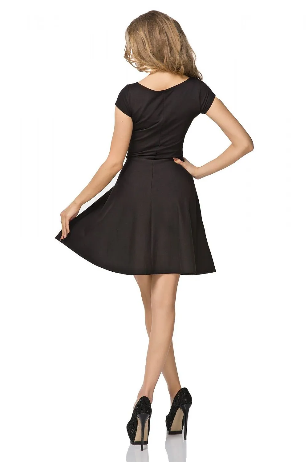 Women’s Red Sleeveless Fit & Flare Cocktail Dress – Elegant A-Line Evening Style