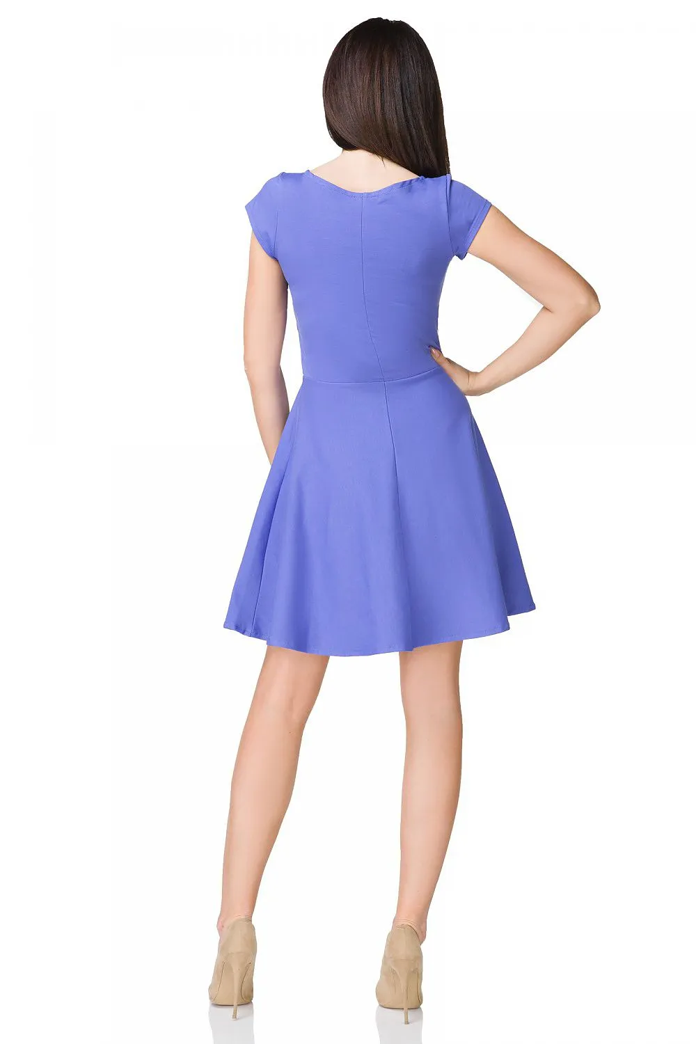 Women’s Red Sleeveless Fit & Flare Cocktail Dress – Elegant A-Line Evening Style