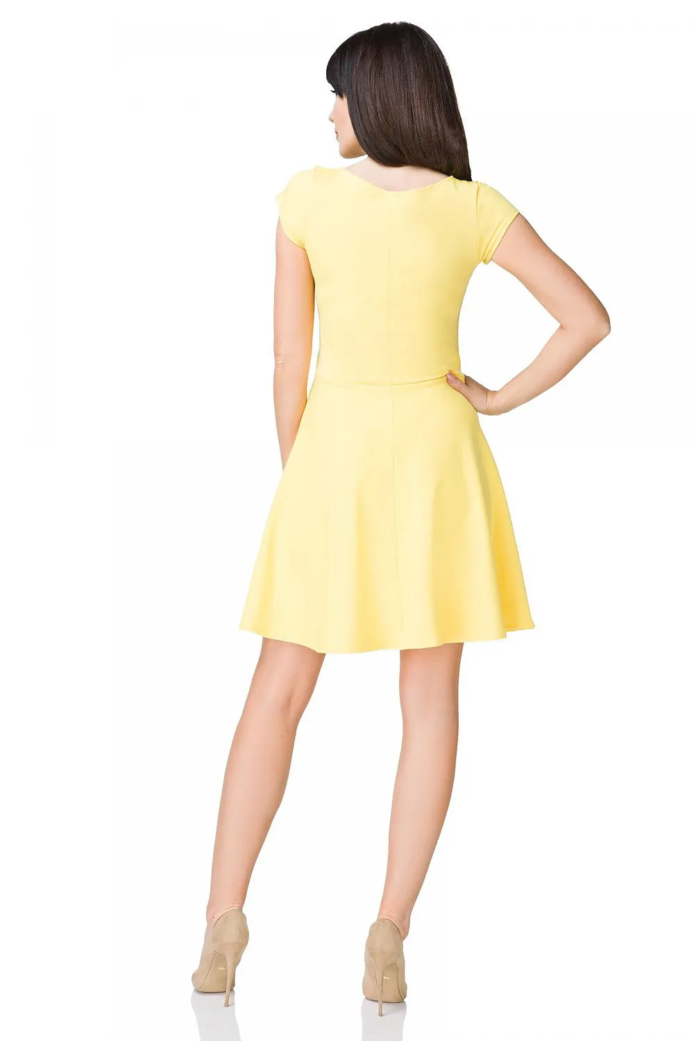 Women’s Red Sleeveless Fit & Flare Cocktail Dress – Elegant A-Line Evening Style