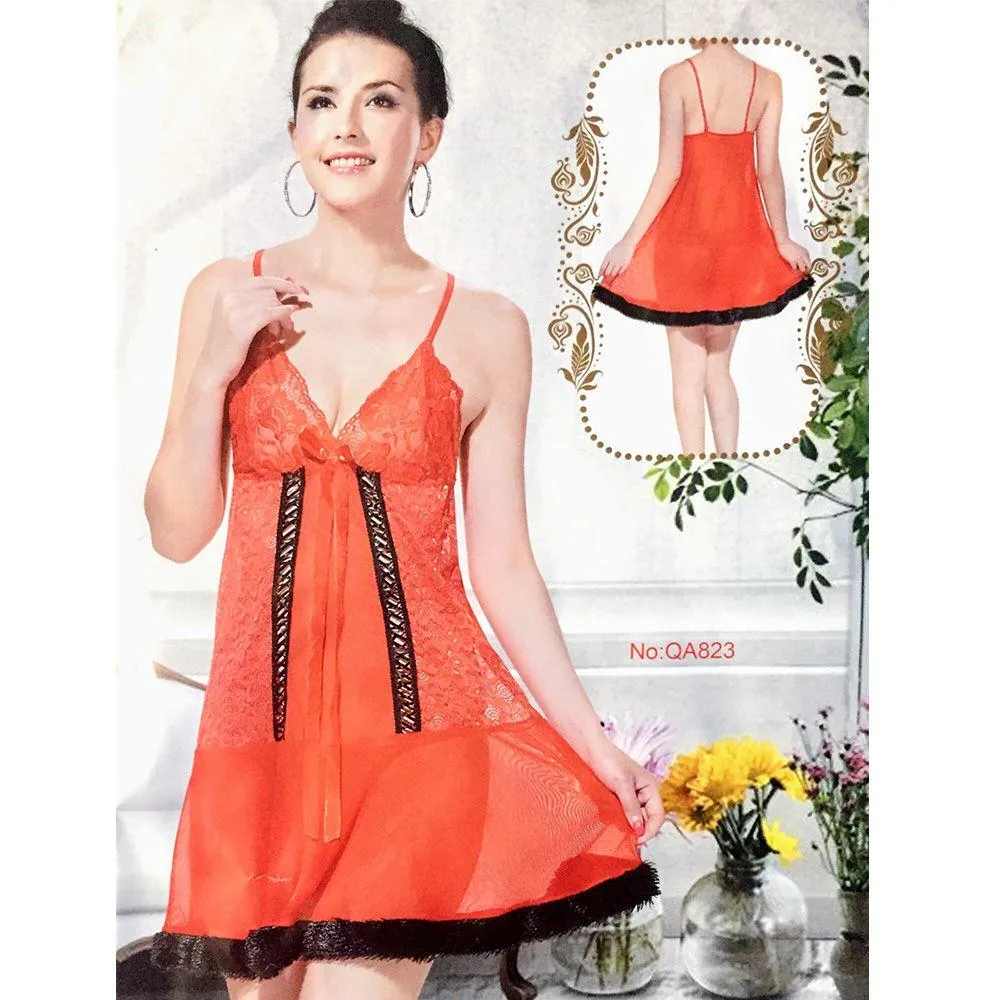 Women's Short Lace Lingerie Sleepwear - QA-823