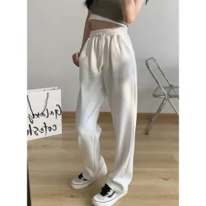 Women's Straight Wide Leg Sweatpants Casual Pants High Waist Mopping Sport Pants