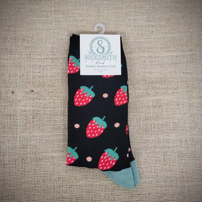 Women's Strawberry Delight Bamboo Socks