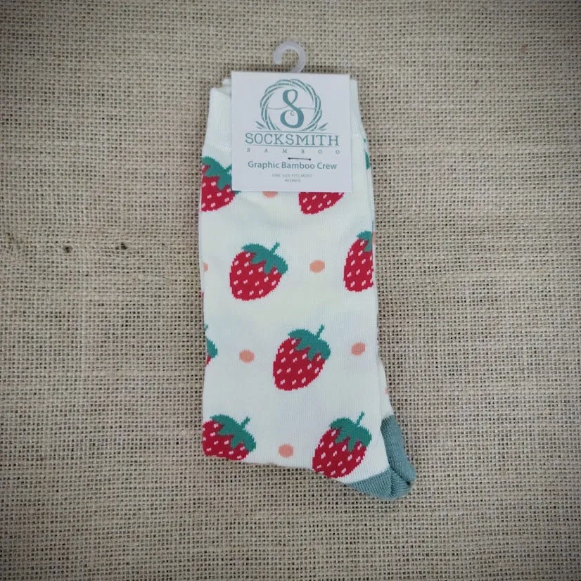 Women's Strawberry Delight Bamboo Socks