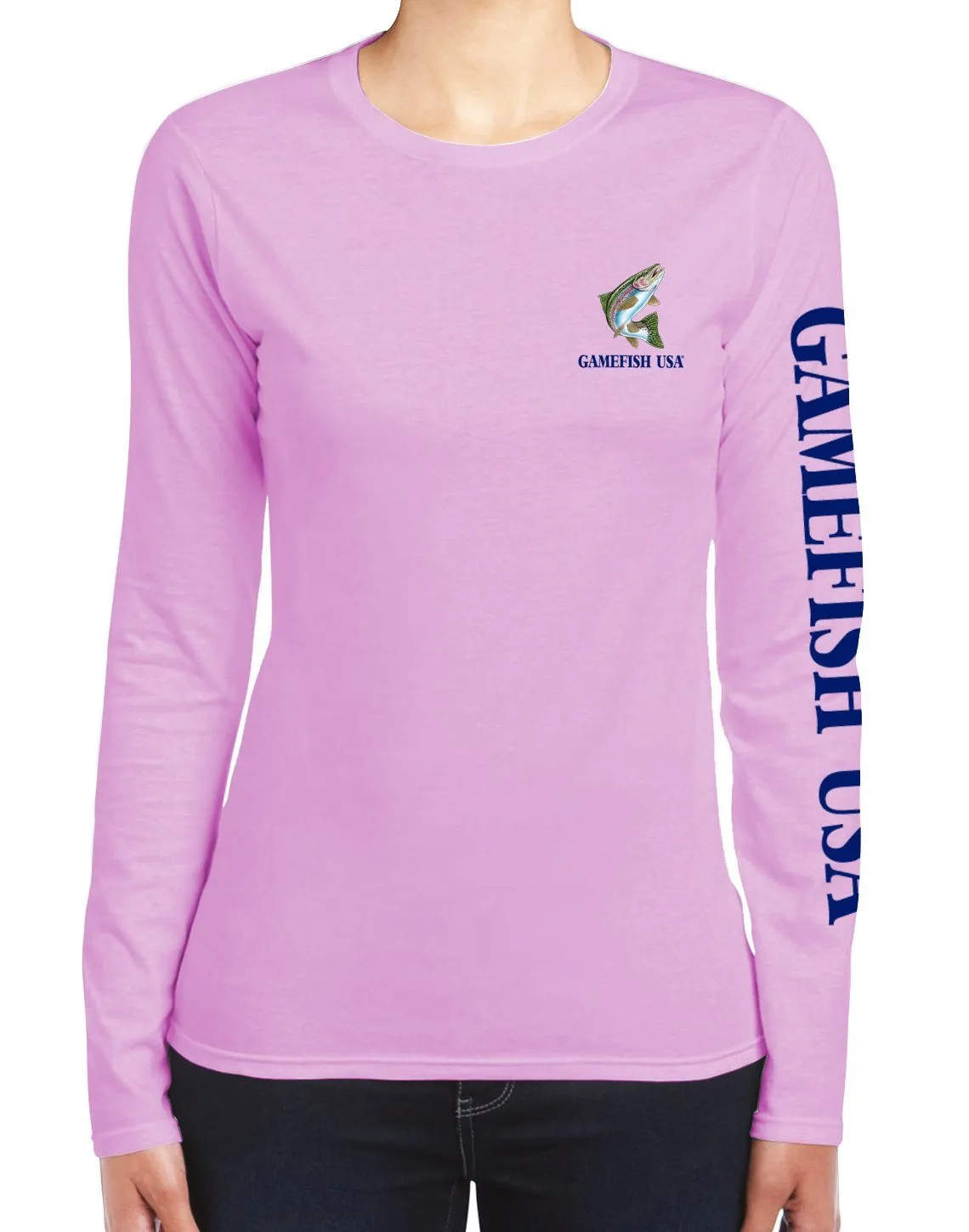Women's UPF 50 Lightweight Microfiber Moisture Wicking Performance Fishing Shirt Trout