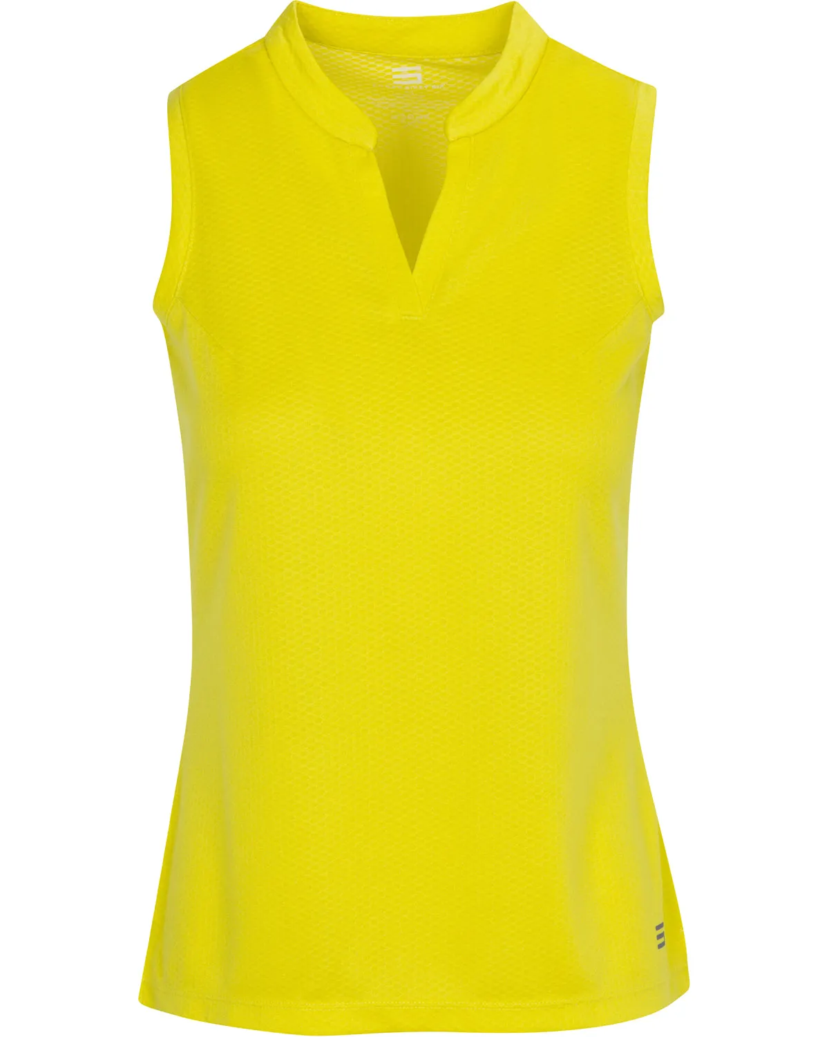 Women's Waffle-Textured Collarless Golf Polo
