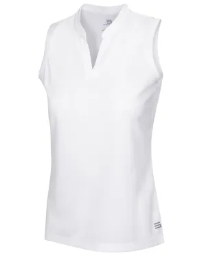 Women's Waffle-Textured Collarless Golf Polo