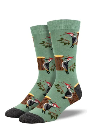 Woodpecker Men's Bamboo Socks