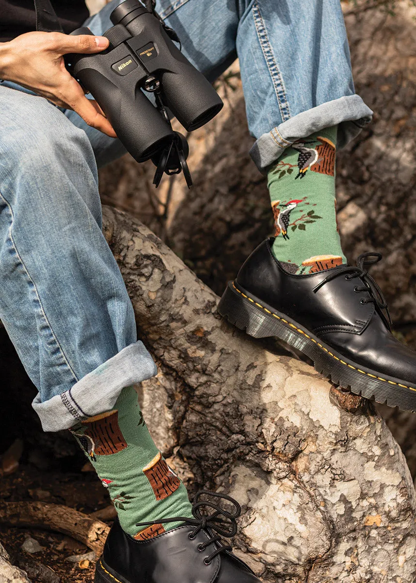 Woodpecker Men's Bamboo Socks