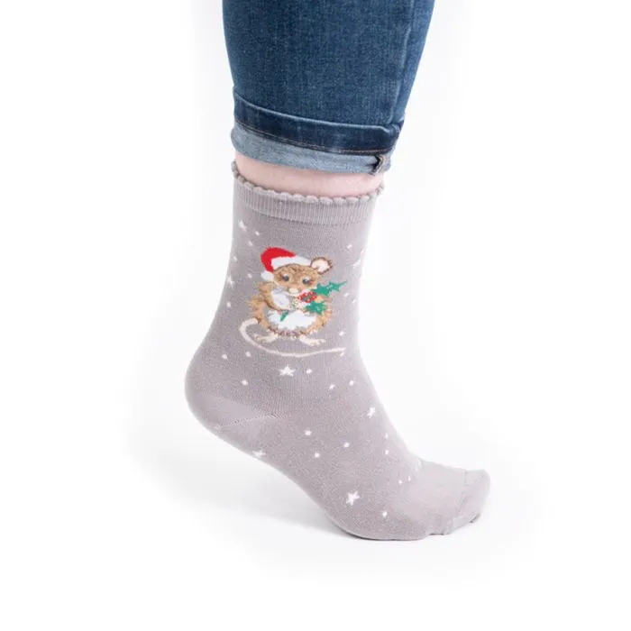 Wrendale 'Christmouse' Mouse Socks