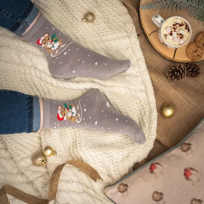 Wrendale 'Christmouse' Mouse Socks