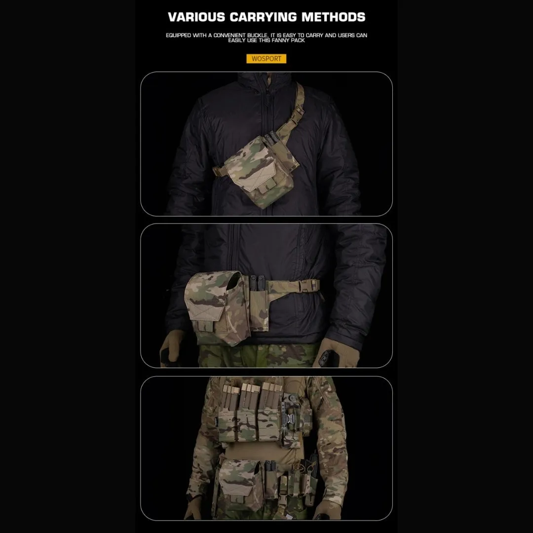 WST Fanny Pack Molle Adapter Panel , Small (4 Rows) - Ranger Green