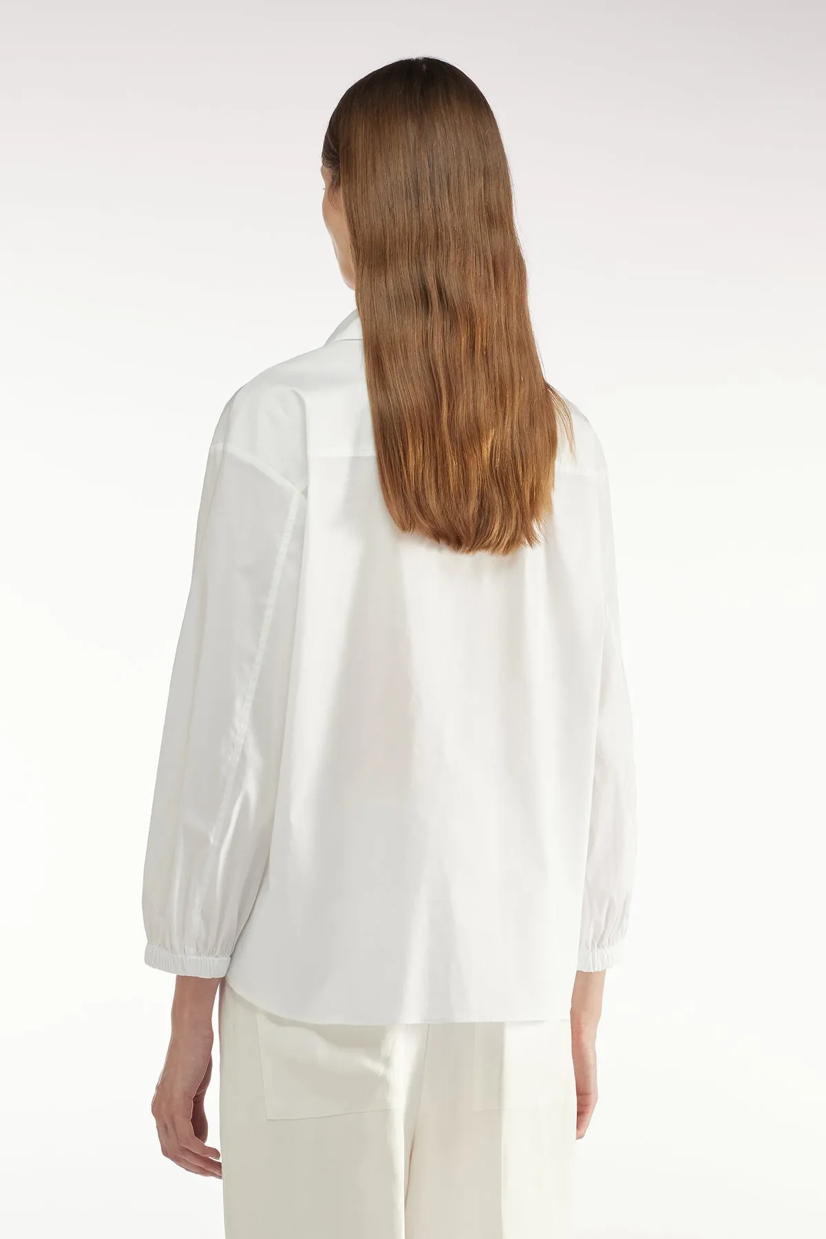 ZAHIRA COTTON BLEND BLOUSE - WHITE