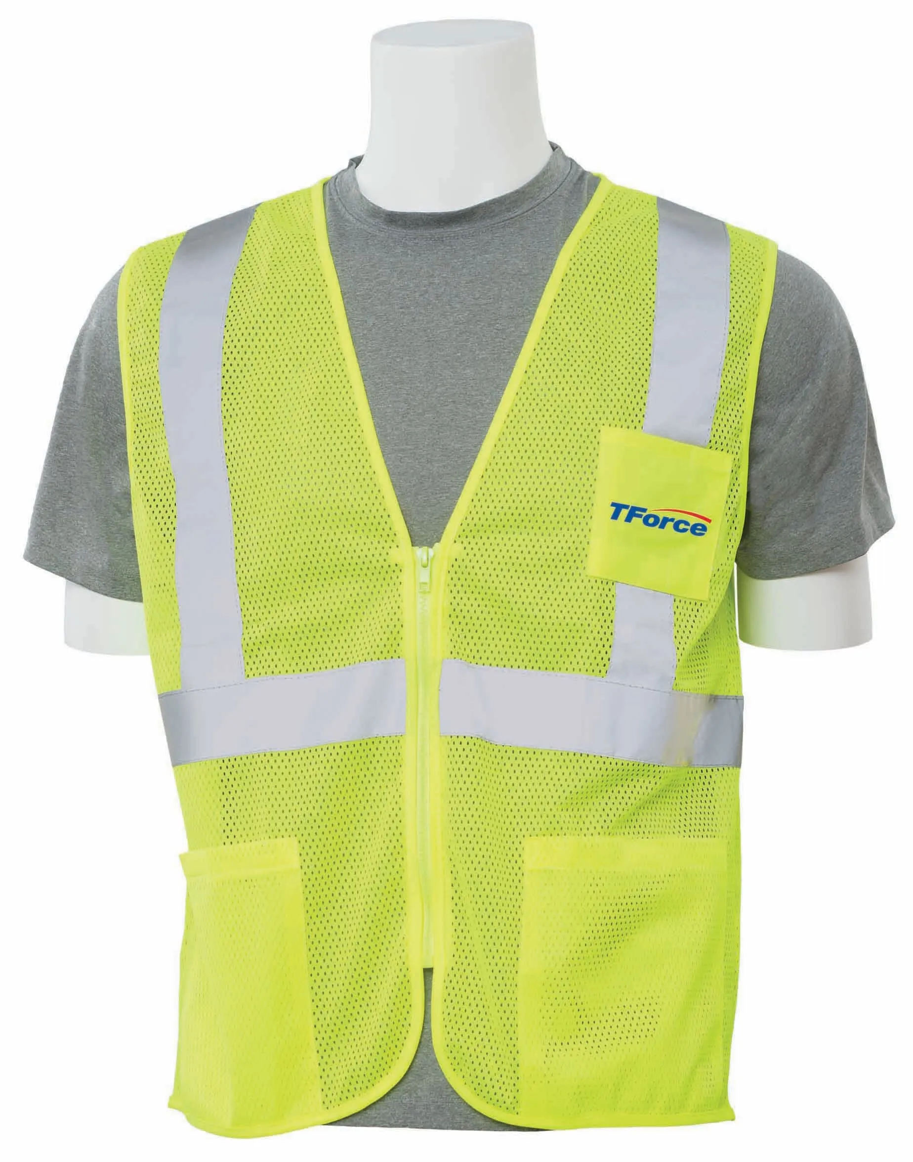 Zippered Safety Vests - SAFETY YELLOW